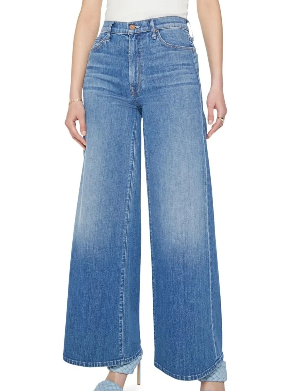 MOTHER Women's The Undercover Wide Leg Jeans New Sheriff in Town Size 31